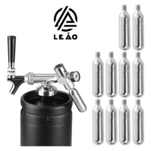 Kit 10x Capsulas Com Rosca 16g Co2 Alimentício Cerveja Chopp