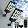 Kit 2 900w Luminaria Poste Solar Potente Com Sensor