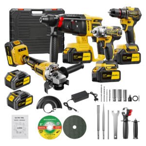 Kit 4 Em 1 Ferramentas Elétricas Profissional Com Baterias