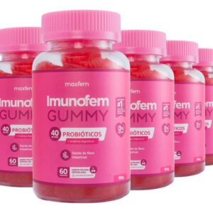 Kit 5x Imunofem Gummy Probiótico 40bi Feminino Ph Saúdável