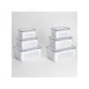 Kit 6 Organizadores Geladeira Alimentos Vegetais Com Tampas