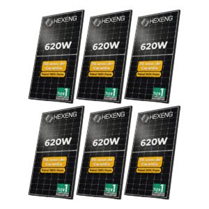 Kit 6 Placas Solares 620w Monocristalino Bifacial Solar