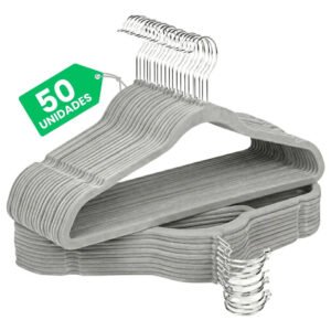 Kit Cabides Veludo De Roupa Antideslizante Slim Adulto 50 Un