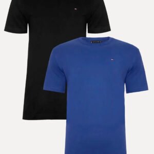 Kit Camisetas Tommy Hilfiger Preta/azul Royal 2un – Original