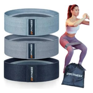 Kit Hip Mini Band Tecido Faixa Elástica – 3 Intensidades