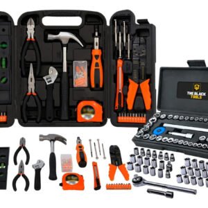 Kit Jogo De Ferramentas Completo C/ Soquetes E Chaves Tbt12940k The Black Tools Preto