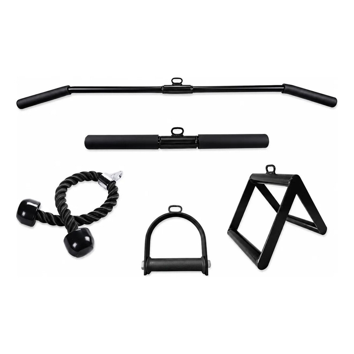 Kit Musculação Costas Reto Corda Estribo Triângulo Academia Kit Musculação Costas Reto Corda Estribo Triângulo Academia