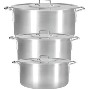 Kit Panela Galacto Utilidades Feijoada Caldo De Alumínio 3 Peças Industrial