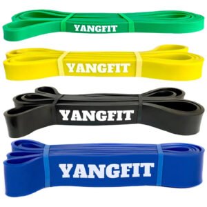 Kit Super Band 4 Intensidades Elástico Extensor Para Treino Yangfit [verde-claro, Amarelo, Preto, Azul]
