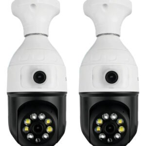 Kit2 Câmera Segurança Ip Ptz Wi-fi Dupla Lente Visão Noturna