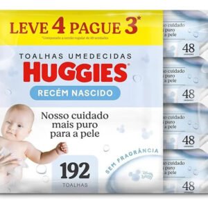 Lenços Umedecidos Huggies Recém Nascido Pack C/4 – 192 Un