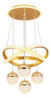 Lustres Led Pendente Moderno,luminaria De Teto 2anéis 4bolas