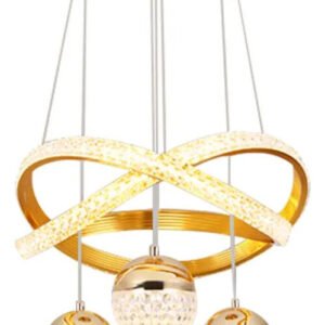 Lustres Led Pendente Moderno,luminaria De Teto 2anéis 4bolas