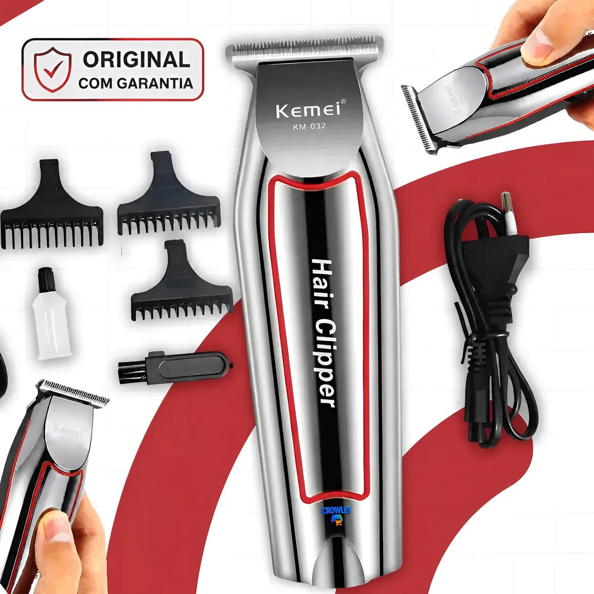 Maquina Acabamento Cortar Cabelo Barba E Pelos Kemei 032 Maquina Acabamento Cortar Cabelo Barba E Pelos Kemei 032
