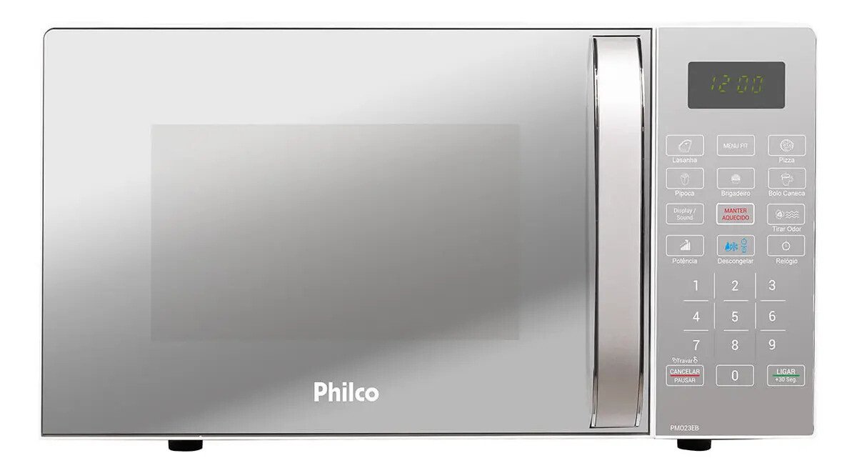 Micro-ondas Philco Pmo23eb Limpa Fácil 20 Litros Potência De 1100w Cor Branco 220v Micro-ondas Philco Pmo23eb Limpa Fácil 20 Litros Potência De 1100w Cor Branco 220v