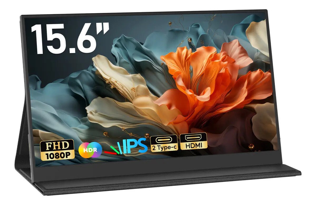 Monitor Portátil 15.6''com Usb C Dupla/hdmi Fhd 1080p 60hz Monitor Portátil 15.6''com Usb C Dupla/hdmi Fhd 1080p 60hz