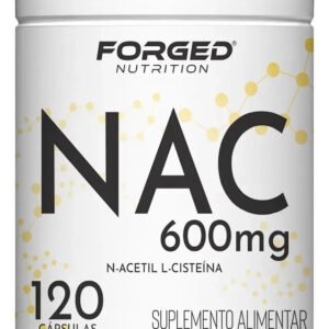 Nac 600mg N-acetil L-cisteína Antioxidante – Fórmula Com Máxima Concentração E Pureza 120 Cápsulas – Forged Nutrition Sem Sabor