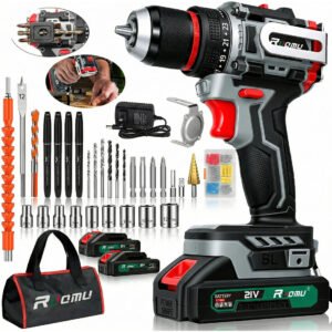 Parafusadeira Furadeira Brushless Sem Fio 21v 2 Baterias