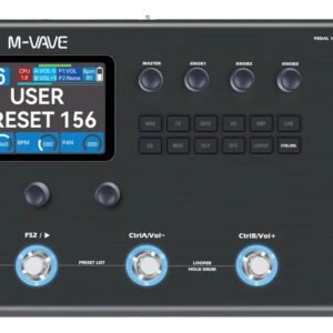Pedaleira Multiefeitos M-Vave Mk-300 para Guitarra e Baixo Digital