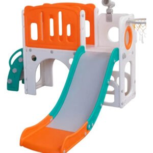 Playground Infantil Indoor Freso Baby Mini Mundo 5 em 1 Laranja/Verde