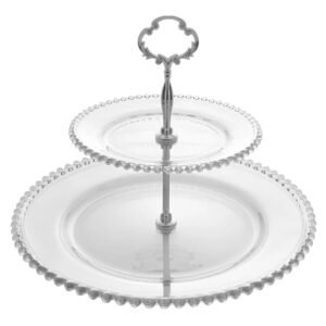 Porta Doces Duplo De Cristal Bolinhas Pearl Wolff 35212