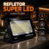 Refletor Super Led 300w Holofote Bivolt Ip67 Cor Da Luz Branco Frio 6500k