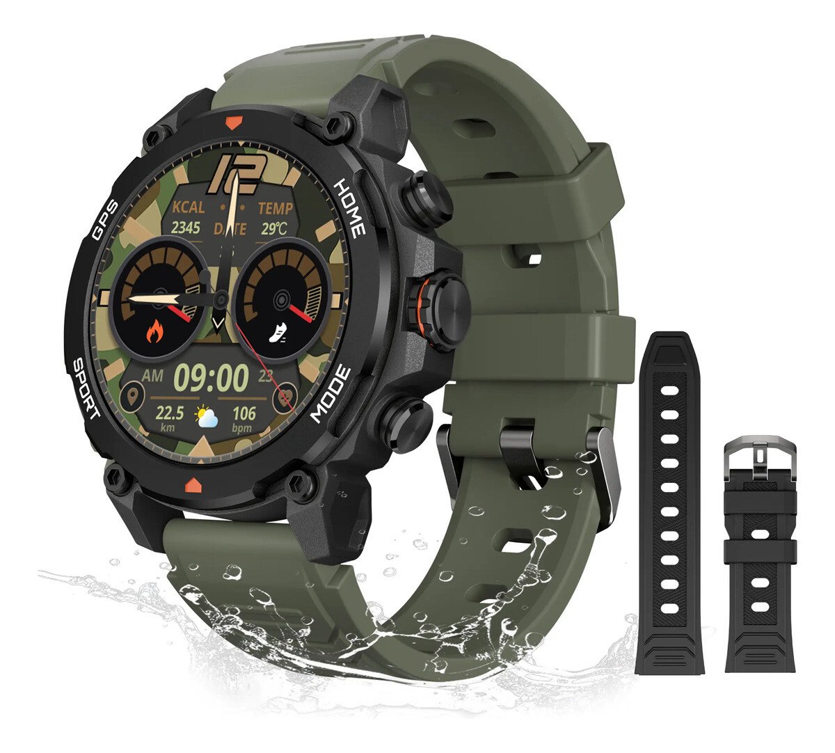 Relógio Smartwatch Aurafit Trek 1 Esportivo E Gps 1.43 Relógio Smartwatch Aurafit Trek 1 Esportivo E Gps 1.43