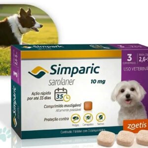 Simparic 10mg Antipulgas 2,6 A 5kg Zoetis 3 Comprimidos