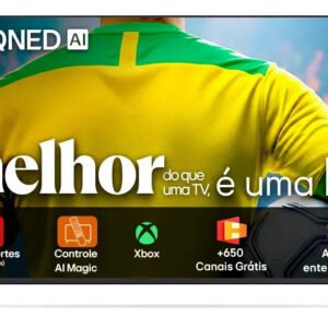 Smart TV 4K 86″ LG QNED73 Portal de Games Processador AI α7 Ger8 4K Super Upscaling Google Cast Integrado Controle AI Magic WebOS 25 Modo Esportes Alerta de Esportes