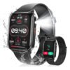 Smartwatch NOVANTE HT 1288 tela de 1.83″ com pulseira de silicone – cor preto