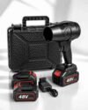 Soprador de Ar Turbo Secador de Carro Portátil Sem Fio 48V com 2 Baterias Recarregáveis, Carregador e Maleta Soprador de Folhas , Quintal, Jardim, Garagem, Poeira e Resíduos 127/220V