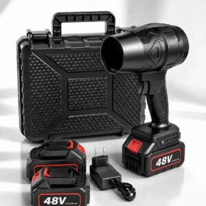 Soprador de Ar Turbo Secador de Carro Portátil Sem Fio 48V com 2 Baterias Recarregáveis, Carregador e Maleta Soprador de Folhas , Quintal, Jardim, Garagem, Poeira e Resíduos 127/220V