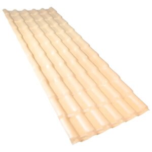 Telha Colonial PVC 6 Ondas 2.42×0.88m Cor Marfim Afort