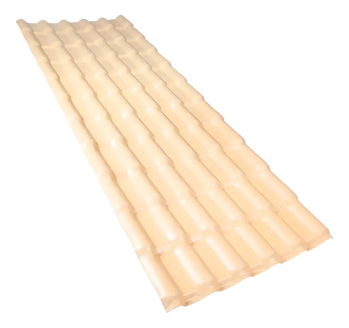 Telha Colonial PVC 6 Ondas 2.42x0.88m Cor Marfim Afort Telha Colonial PVC 6 Ondas 2.42x0.88m Cor Marfim Afort