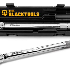 Torquímetro De Estalo Click Para Soquete 1/2 Pol 28-210 Nm 2.8 A 21kg Reversível Ajustável Com Estojo The Black Tools Cromado
