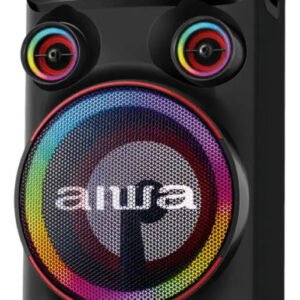 Torre de Som AIWA T1W-02 1600W 1Woofer10″ Bluetooth RGB USB FM DJ