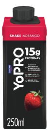 YoPRO Bebida Láctea UHT Morango 15g de proteínas 250ml