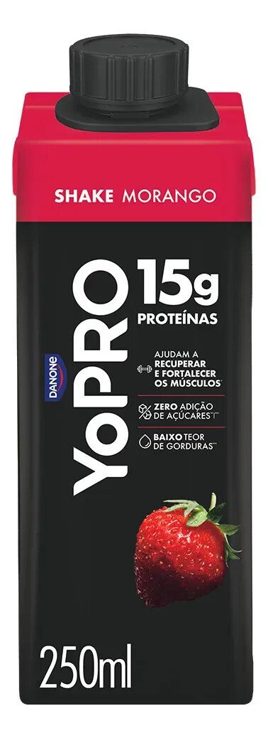 YoPRO Bebida Láctea UHT Morango 15g de proteínas 250ml YoPRO Bebida Láctea UHT Morango 15g de proteínas 250ml