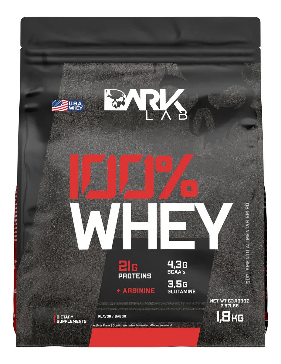100% Whey Protein Chocolate Refil 1,8kg - Dark Lab 100% Whey Protein Chocolate Refil 1,8kg - Dark Lab