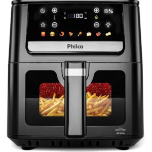 Air Fryer Philco 6,5L Visor Glass e Redstone 1700W PAF65A