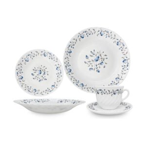 Aparelho De Jantar 20 Peças Vidro Opaline Para Mesa Posta