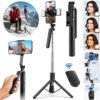 aweshine Tripé / Bastão Para Celular Portátil Até 1,70 M Com Bluetooth Controle,Celular 360° Rotação