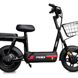 Bicicleta Elétrica Yoo Mobility Y-200 Aro 2025 Preto/Vermelho 350W