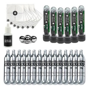 Bolinhas Aço 6mm 1200 Esferas 6mm Pistola C11 Rossi + 15 Co2