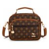 Bolsa Feminina Média Transversal Couro Pu Estampada Floral