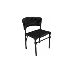 Cadeira De Jantar Em Aluminio E Corda Nautica Confortavel