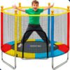 Cama Elástica Infantil Pula-pula Trampolim 1,4m Com Tela De Proteção E Estrutura Reforçada Para Crianças Marqs Home