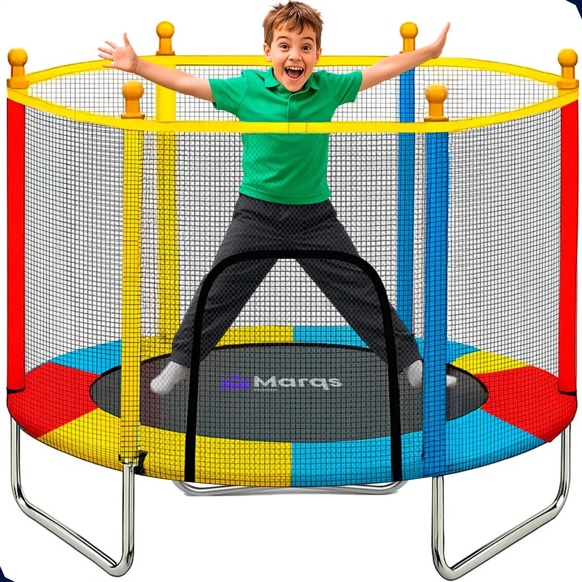 Cama Elástica Infantil Pula-pula Trampolim 1,4m Com Tela De Proteção E Estrutura Reforçada Para Crianças Marqs Home Cama Elástica Infantil Pula-pula Trampolim 1,4m Com Tela De Proteção E Estrutura Reforçada Para Crianças Marqs Home