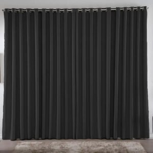 Cortina 3,00×2,80 Metros Blackout Blecaute Preto Corta Luz Em Tecido Grosso Para Quarto E Sala Casa Laura Enxovais