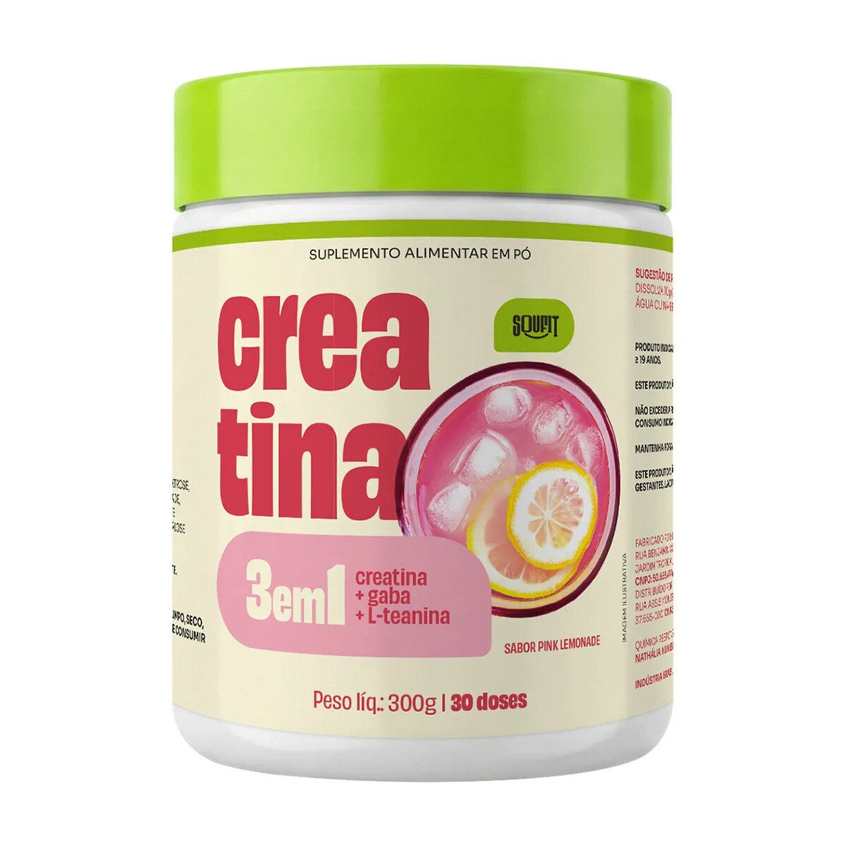 Creatina Monohidratada 300g Sabor Pink Lemonade Creatina Monohidratada 300g Sabor Pink Lemonade